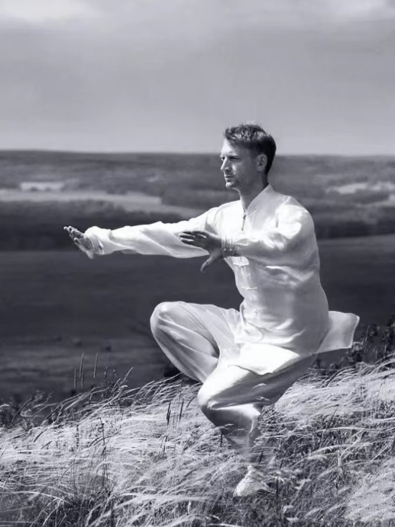 Solo Tai Chi practice outdoors